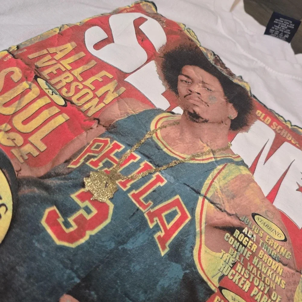 Vintage 1999 Allen Iverson SLAM Magazine T-Shirt 4XL NBA Hip‎ Hop 90s